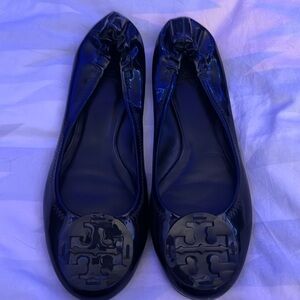 Tory Burch black patent leather flats